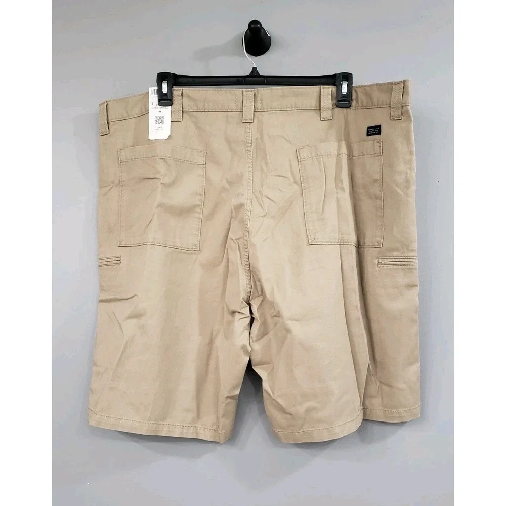NEW Levi Strauss Signature BEIGE Utility Cargo Khaki Shorts Size 46 BIG & TALL